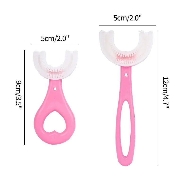 Escova Dental Infantil U-Shaped 360°